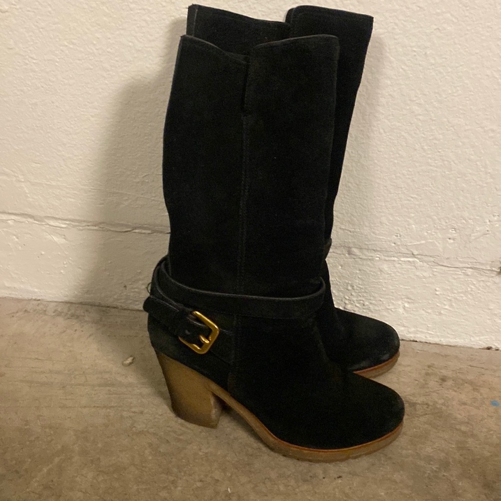 Prada  Suede Gum Sole Boots